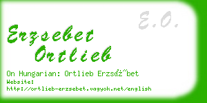 erzsebet ortlieb business card